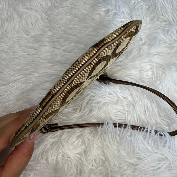 COACH Brown Signature Wristlet - Picture 6 of 6